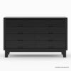 Picture of Modern Simplicity Solid Wood Black Bedroom Dresser With 8 Drawers