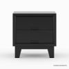 Picture of Modern Simplicity Mocha Solid Wood 2-Drawer Nightstand