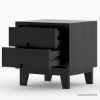 Picture of Modern Simplicity Mocha Solid Wood 2-Drawer Nightstand
