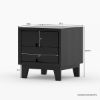 Picture of Modern Simplicity Mocha Solid Wood 2-Drawer Nightstand