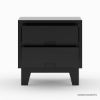 Picture of Modern Simplicity Mocha Solid Wood 2-Drawer Nightstand
