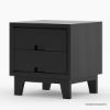 Picture of Modern Simplicity Mocha Solid Wood 2-Drawer Nightstand