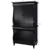 Picture of Midnight Empire Solid Wood Bombe Black Bedroom Armoire With Drawers