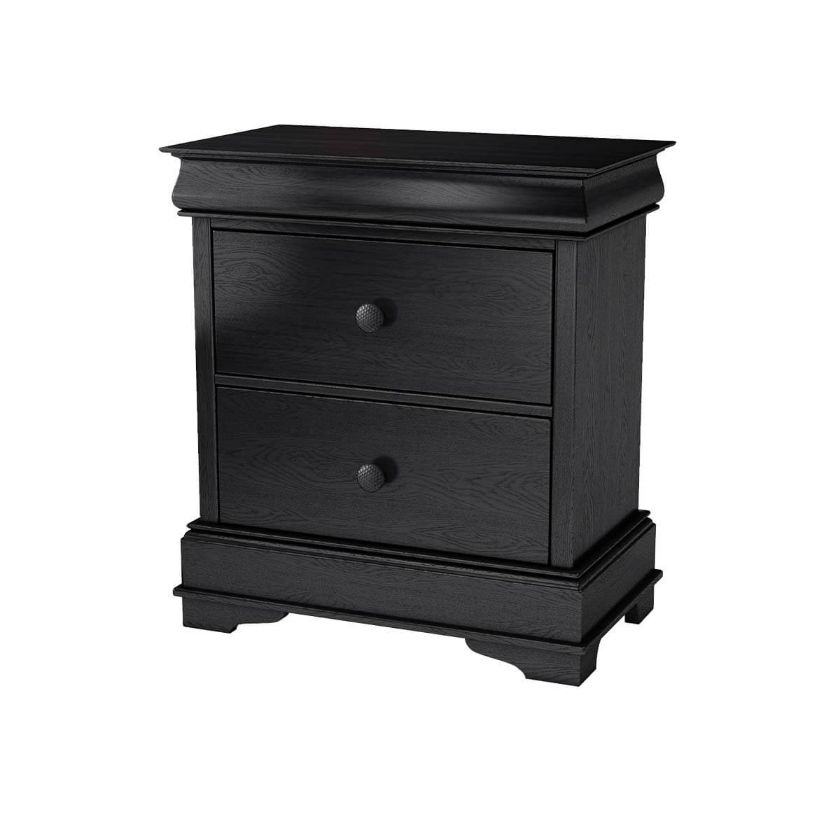 Picture of Midnight Empire Solid Wood 2-Drawer Nightstand Mini Chest