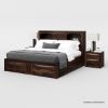 Picture of Modern Pioneer 4 Piece Captains Solid Wood Bedroom Set
