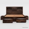 Picture of Modern Pioneer 4 Piece Captains Solid Wood Bedroom Set