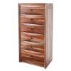 Picture of Modern Pioneer Rustic Solid Wood 6 Drawer Bedroom Tall Dresser Chest
