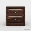 Picture of Modern Pioneer Solid Wood 2 Drawer Nightstand