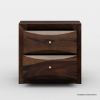 Picture of Modern Pioneer Solid Wood 2 Drawer Nightstand