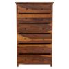 Picture of Mission Modern Solid Wood 6 Drawer Bedroom Tall Dresser
