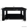 Picture of Brimson Solid Wood 2 Tier Black Square Coffee Table