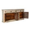 Picture of Pomeroy Rustic Solid Wood 4 Drawer Large Sideboard Cabinet
