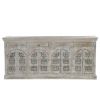 Picture of Belize Winter White Cathedral Mango Wood Extra Long Sideboard Cabinet