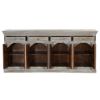 Picture of Belize Winter White Cathedral Mango Wood Extra Long Sideboard Cabinet