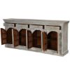 Picture of Belize Winter White Cathedral Mango Wood Extra Long Sideboard Cabinet