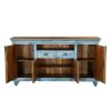 Picture of Handcrafted Mango Wood 2 Drawer Large Blue Credenza