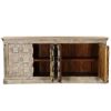 Picture of Winter White Gothic Gates Reclaimed Wood Extra Long Sideboard Cabinet