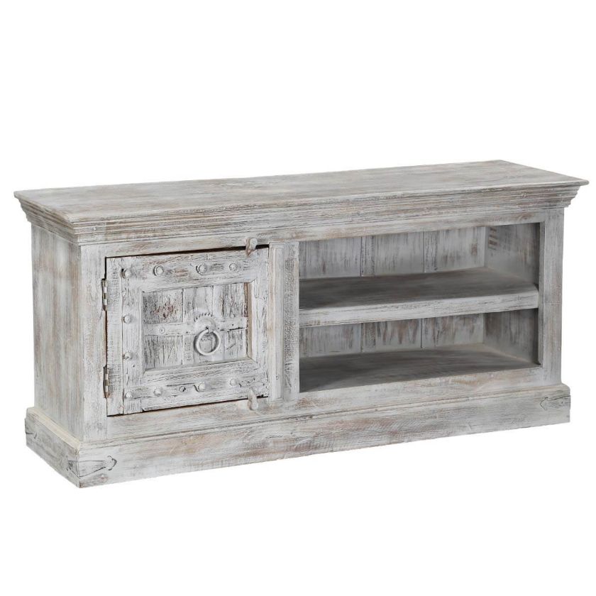 Picture of Palazzo 59" Rustic Handcrafted Solid Wood Media Storage Console