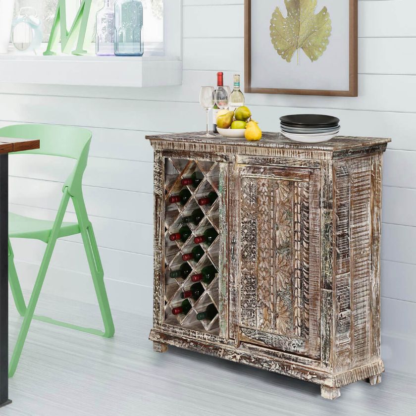 Picture of Distressed Small Wine Cabinet