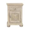 Picture of Corbeil Rustic Reclaimed Wood Single Door 1 Drawer Nightstand