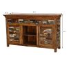 Picture of Tangier Mosaic Rustic Reclaimed Wood 4 Drawer Large Sideboard Cabinet