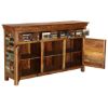 Picture of Tangier Mosaic Rustic Reclaimed Wood 4 Drawer Large Sideboard Cabinet