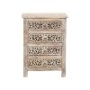 Picture of Winter Snow Garden Mango Wood 4-Drawer Nightstand