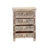 Picture of Winter Snow Garden Mango Wood 4-Drawer Nightstand