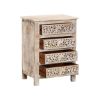 Picture of Winter Snow Garden Mango Wood 4-Drawer Nightstand