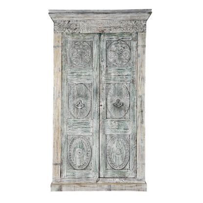 Picture of Palisade Handcarved Farmhouse Reclaimed Wood Large Armoire