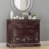 Picture of Frosted Drawbridge Reclaimed Wood Front Lid 2 Drawer Dresser