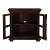 Picture of 4-Square Windows Mango Wood Standing TV Console Display Cabinet