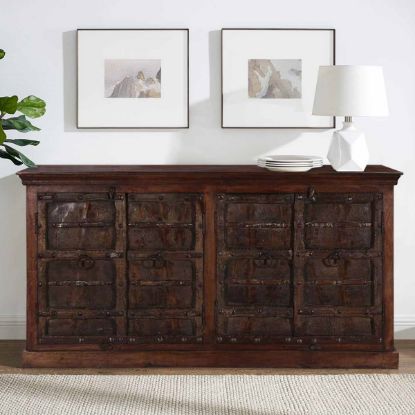 Picture of Antioch Handcrafted Gothic Gates Reclaimed Mango Wood Large Buffet