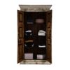 Picture of Dakota French Rustic Solid Wood Large Handcarved Armoire With Shelves