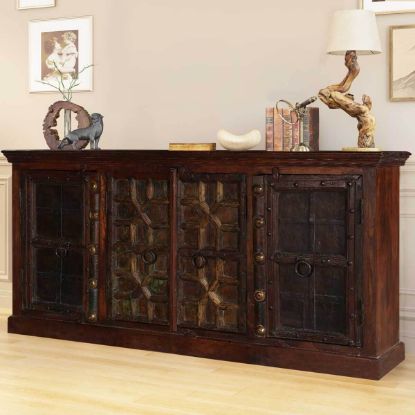 Picture of Classic Gothic Gates Mango & Reclaimed Wood Large Buffet Cabinet