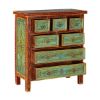 Picture of Green Garden Hand Painted Mango Wood Chest of 7 Drawers