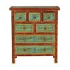 Picture of Green Garden Hand Painted Mango Wood Chest of 7 Drawers