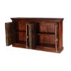 Picture of Willamette Dark Brown Rustic Solid Wood 4 Door Large Buffet Cabinet