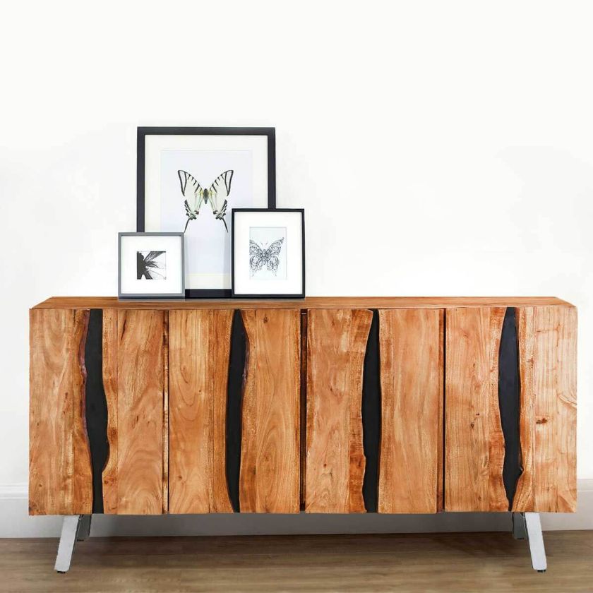 Picture of Saturn Acacia Wood Live Edge Large Buffet Cabinet