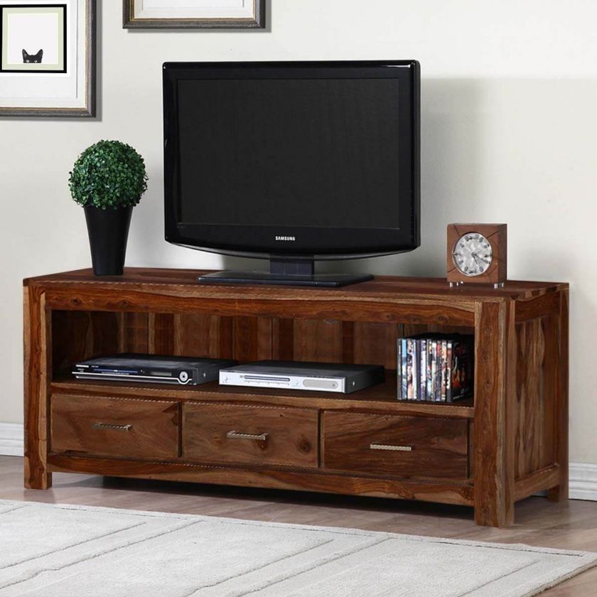 Picture of Audrey Solid Wood 60 Inch TV Stand Media Console With Drawers