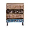 Picture of Coonable Rustic Alphabet 4 Drawers Natural Wood Dressers 