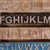 Picture of Coonable Rustic Alphabet 4 Drawers Natural Wood Dressers 