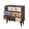 Picture of Rustic Colors Mango Wood Iron Standing 8 Drawer Accent Chest