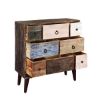 Picture of Rustic Colors Mango Wood Iron Standing 8 Drawer Accent Chest