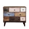 Picture of Rustic Colors Mango Wood Iron Standing 8 Drawer Accent Chest