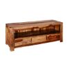 Picture of Willamette 59" Rosewood 3-Drawer Open Storage Media Console Cabinet