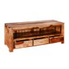 Picture of Willamette 59" Rosewood 3-Drawer Open Storage Media Console Cabinet