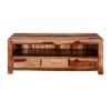 Picture of Willamette 59" Rosewood 3-Drawer Open Storage Media Console Cabinet