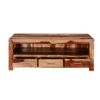 Picture of Willamette 59" Rosewood 3-Drawer Open Storage Media Console Cabinet
