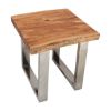 Picture of Natural Edge Acacia Wood & Steel Square End Table